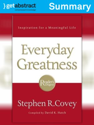 cover image of Everyday Greatness (Summary)